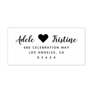 Tampons Encreurs Adresse de retour de mariage classique en forme de