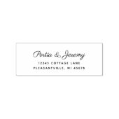 Tampons Encreurs Adresse de retour de mariage en écriture cursive (Impression)