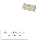 Tampons Encreurs Adresse de retour de mariage en écriture cursive é (Tamponné)