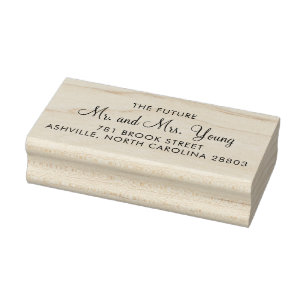 Tampons Encreurs Adresse de retour de mariage Future Mr et Mrs Scri