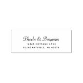 Tampons Encreurs Adresse de retour de mariage Script Moderne (Impression)