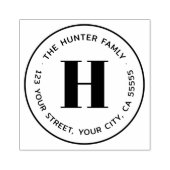 Tampons Encreurs Adresse de retour de monogramme minimale moderne (Impression)