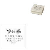 Tampons Encreurs Adresse de retour de monogramme rustique (Tamponné)