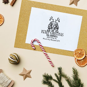 Tampons Encreurs Adresse de retour de Noël de chien personnalisé