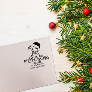Tampons Encreurs Adresse de retour de Noël de chien personnalisé