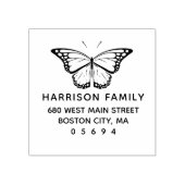 Tampons Encreurs Adresse de retour de papillon stylé (Impression)