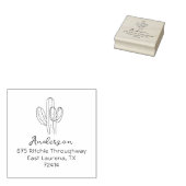 Tampons Encreurs Adresse de retour de script de cactus dessiné à la (Tamponné)