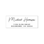 Tampons Encreurs Adresse de retour de script moderne personnalisée (Impression)