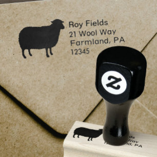 Tampons Encreurs Adresse de retour de silhouette de moutons