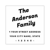 Tampons Encreurs Adresse de retour de typographie rétro bold (Impression)