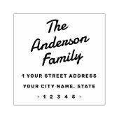 Tampons Encreurs Adresse de retour de typographie rétro bold (Impression)