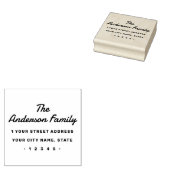 Tampons Encreurs Adresse de retour de typographie rétro en gras (Tamponné)