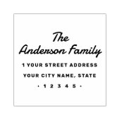 Tampons Encreurs Adresse de retour de typographie rétro en gras (Impression)