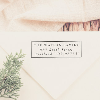 Tampons Encreurs Adresse de retour du cadre minimal classique