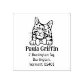 Tampons Encreurs Adresse de retour du chat Angora turc (Impression)
