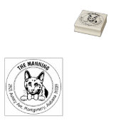 Tampons Encreurs Adresse de retour du chat bleu russe (Tamponné)