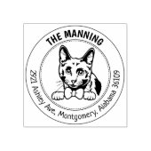 Tampons Encreurs Adresse de retour du chat bleu russe (Impression)