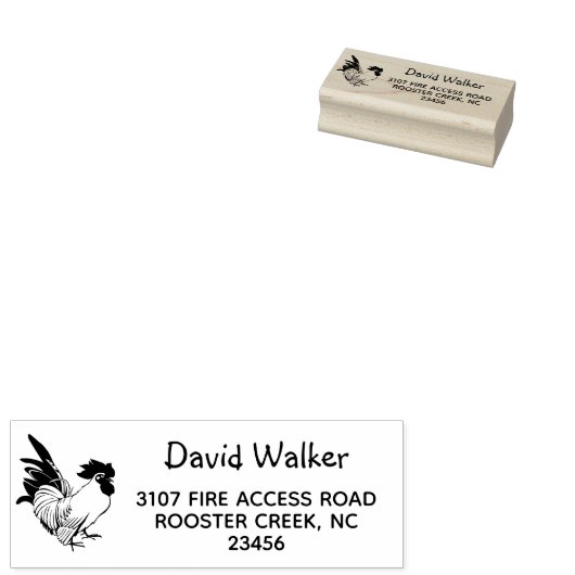 Tampons Encreurs Adresse de retour du coq Timbre en caoutchouc (Tamponné)