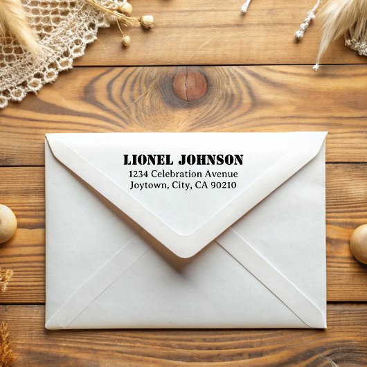 Tampons Encreurs Adresse de retour du gabarit de typographie minima