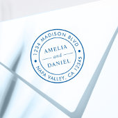 Tampons Encreurs Adresse de retour du logo rond simple