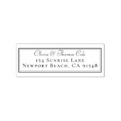 Tampons Encreurs Adresse de retour du Mariage de cadre classique (Impression)