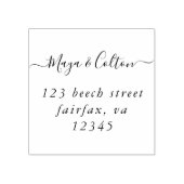Tampons Encreurs Adresse de retour du Mariage de script élégant (Impression)