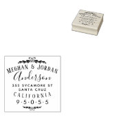 Tampons Encreurs Adresse de retour du Mariage de typographie élégan (Tamponné)