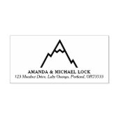 Tampons Encreurs Adresse de retour du Mariage Logo Simple Mountain (Impression)