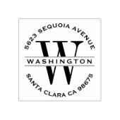 Tampons Encreurs Adresse de retour du Mariage Monogramme classique  (Impression)