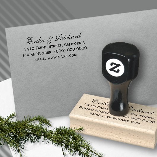 Tampons Encreurs Adresse de retour du Mariage Noms