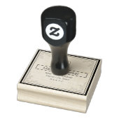 Tampons Encreurs Adresse de retour du monogramme Carré classique (Tampon)