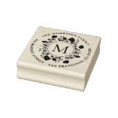 Tampons Encreurs Adresse de retour du monogramme de couronne botani (Tampon)