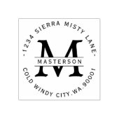 Tampons Encreurs Adresse de retour du monogramme élégant (Impression)