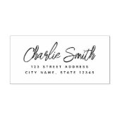 Tampons Encreurs Adresse de retour du nom de script manuscrit (Impression)