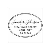 Tampons Encreurs Adresse de retour du nom de script personnalisé (Impression)