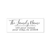 Tampons Encreurs Adresse de retour du script de nom de famille pers (Impression)