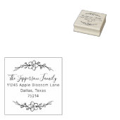 Tampons Encreurs Adresse de retour Élégant script floral personnali (Tamponné)