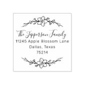 Tampons Encreurs Adresse de retour Élégant script floral personnali (Impression)