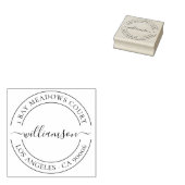 Tampons Encreurs Adresse de Retour Élégante Classique Script (Tamponné)