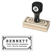 Tampons Encreurs Adresse de retour encadrée par clé grecque (Tamponné)