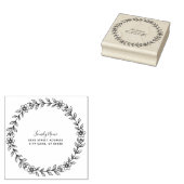 Tampons Encreurs Adresse de retour Floral Timbre en caoutchouc (Tamponné)