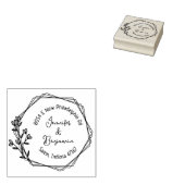 Tampons Encreurs Adresse de retour florale moderne, Couple (Tamponné)