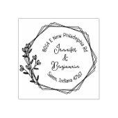 Tampons Encreurs Adresse de retour florale moderne, Couple (Impression)
