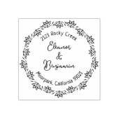 Tampons Encreurs Adresse de retour Lotus moderne, Couple (Impression)