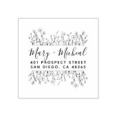 Tampons Encreurs Adresse de retour Mariage couple Élégant minimalis (Impression)