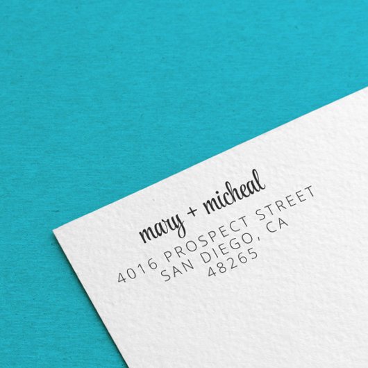 Tampons Encreurs Adresse de retour Mariage couple Élégant minimalis