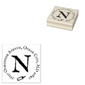 Tampons Encreurs Adresse de retour Message Monogramme dans une bout (Tamponné)