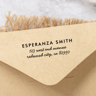 Tampons Encreurs Adresse de retour minimaliste simple et moderne