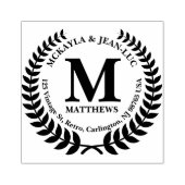 Tampons Encreurs Adresse de retour Monogram Classic Laurel Wreath (Impression)