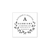 Tampons Encreurs Adresse de retour Monogram & Elegant Script (Impression)